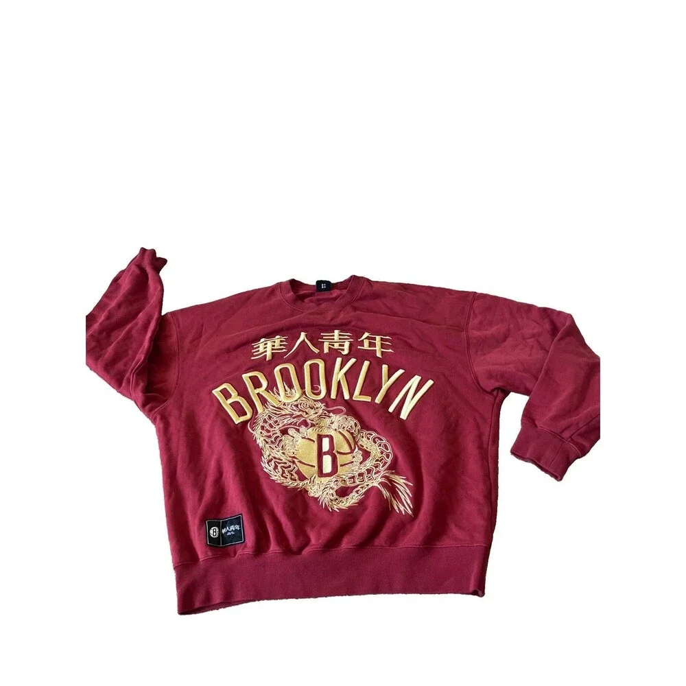 Wah Yan Ching Nin NBA Brooklyn Nets 2023 Year Of Rabbit Collab Red Pullover S